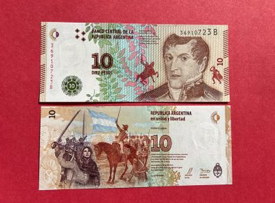 Argentina  10. Peso   2016  ( Uncirculated ) Pick  360a .