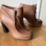 Creeks Brown leather ankle boots with heels 36/3 Image 4