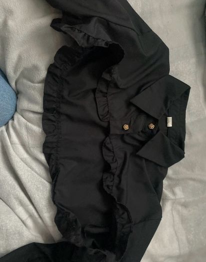 Black shoulder top