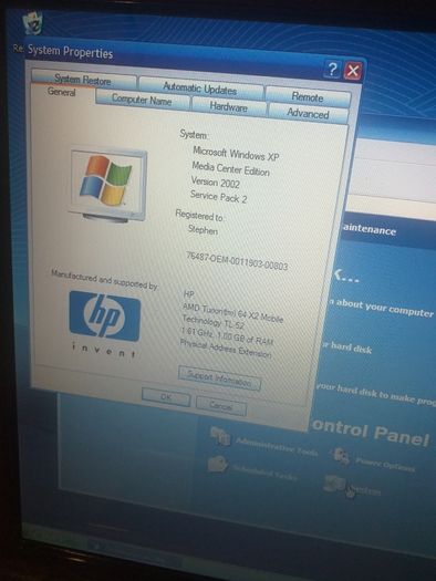 HP Pavilion laptop - vintage model