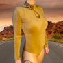 Women's velor body turtleneck Image 3