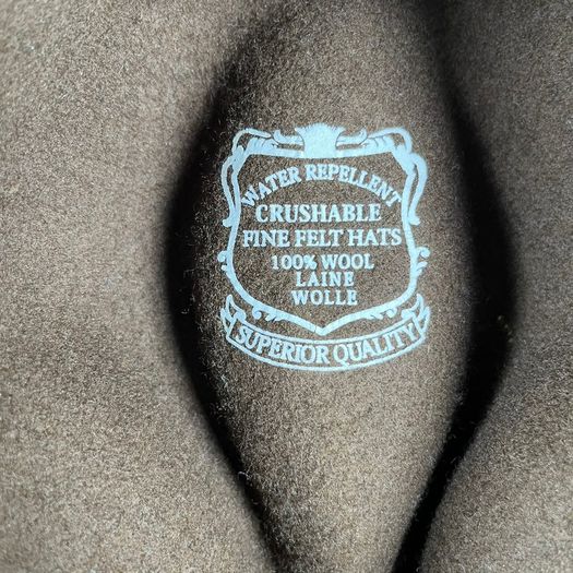 Aurega Fine Felt 100% Wool Hat - Fedora Shape - Crushable Water Repellent -