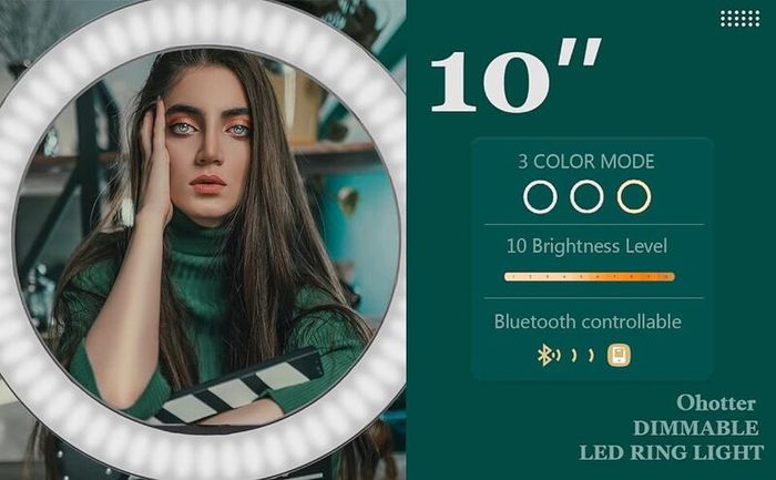 Free Postage! Ohotter 10" Ring Light with Stand.