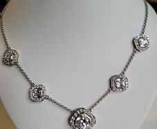 Women's Silver Corona Necklace
