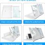 12 inch Phone Screen Magnifier, 3D HD Phone Screen Amplifier with Adjustable Bracket Anti Blue Radiation Eye Protective Movie Video Expanders with Pullable Design for All Smartphone White Image 6