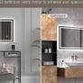 Bathroom Mirror with LED Lights, 500x700 MM Illuminated Bathroom Mirror Image 4