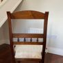 Antique occasional chair in French oak and cream upholstery seat IN EXCELLENT CONDITION Image 7