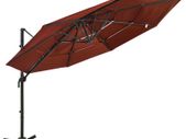 4-Tier Parasol with Aluminium Pole Terracotta 3x3 m