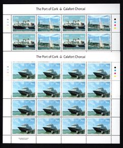 2013 Ireland The Port of Cork Commemorative Stamps Sheetlet Plate 1A1A1A1A Mint Never Hinged (MNH)
