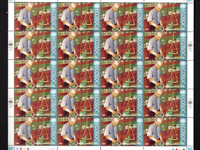 2009 United Nations New York Economic & Social Council Commemorative Stamps Sheet Mint Never Hinged (MNH)
