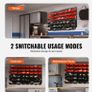 Wall Mounted Storage Bins, 48-Bin Parts Rack Organizer Garage Plastic Shop Tool with Wall Panels, Tool Organizer for Nuts, Bolts, Screws, Nails, Beads, Buttons, Other Small Parts, Black and Red Image 5