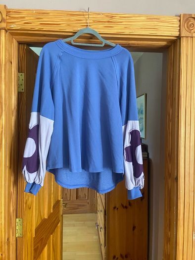 Fab Bohemela Blue Sweatshirt Size XL