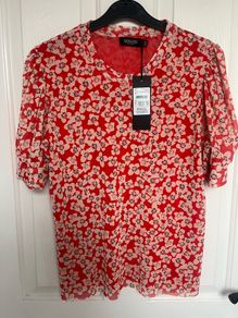 New Soaked in Luxury mesh lined Top / Blouse - Size Medium / Size 10