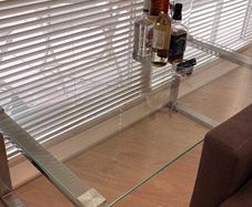 Living room glass table