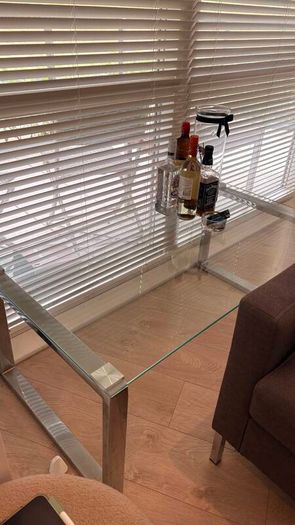 Living room glass table