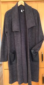 Ladies Dark Denim Blue Long Cardigan by MXO