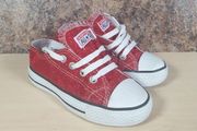 junior CONVERSE ALL STAR glitter Red Size UK 7 EU 27 girls
