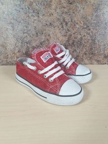 junior CONVERSE ALL STAR glitter Red Size UK 7 EU 27 girls