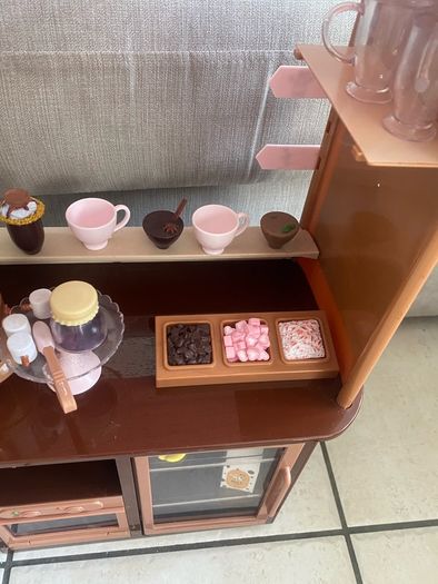 Our Generation Hot chocolate/ Coffee Shop stand with accessories