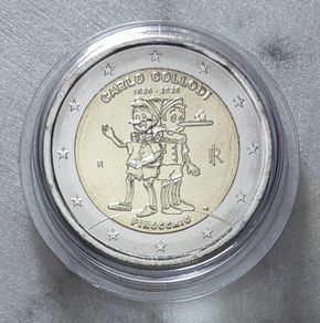 (3 for 10 Mix and Match) Italy 2 Euro Base Metals Uncirculated Coin 2026 - Pinocchio