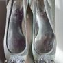 Silver Wedge Shoes Cristian Firenze size 39.5 NEW Image 2