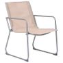 4 Piece Garden Lounge Set Fabric & Steel Cream Image 5