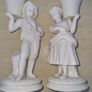 Belleek Pair of porcelain figurines Boy and Girl Basket Carriers / Water Carriers Image 7