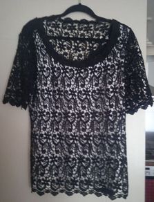 womens  crochet lined top