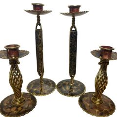 1960s Vinatge  candlestick collection of four