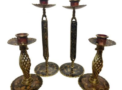 1960s Vinatge  candlestick collection of four