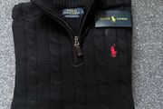 Black Ralph Lauren Cable Knit Quarter Zip