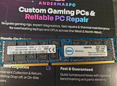 16GB DDR3L ECC Registered Server Memory Individual Modules