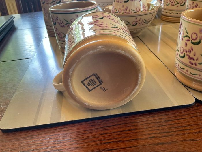 Nicholas Mosse lavender collection from Washington creek . Mugs, jugs , tea pot and platter .pricing the mug fir this ad