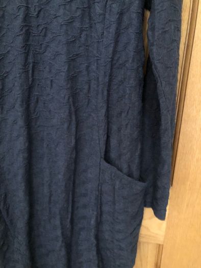 Grey cable knit effect dress
