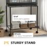 Two-Tier Bird Cage on Wheels, with Stand, for Small Birds Image 8