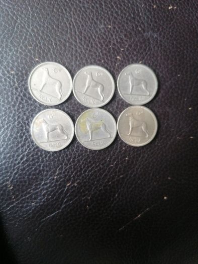 1950-68 Ireland 6 Pence Coins