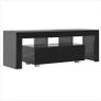 51 Inch Black Modern LED TV Stand Cabinet High Capacity TV Stand for Living Room Image 7