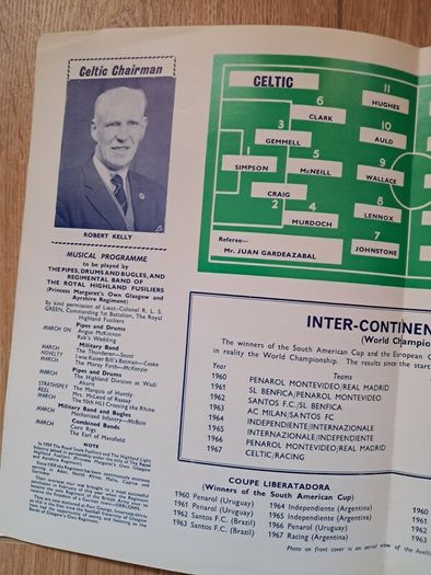 Signed Celtic FC Programme (Billy Mc Neill)