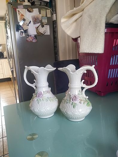 Antique Rare Belleek Pitchers