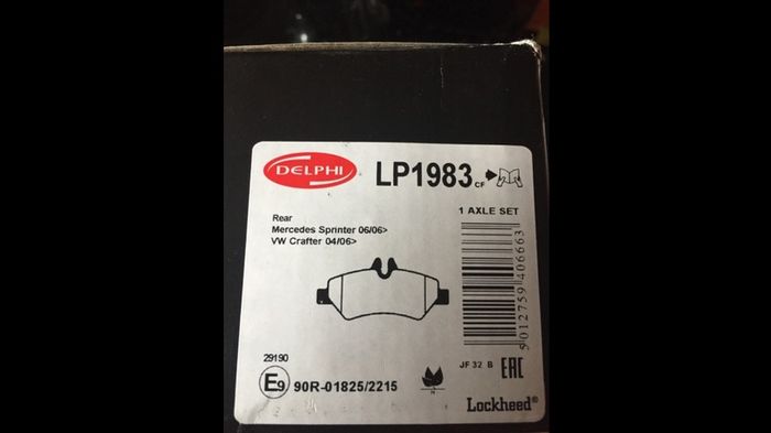 brake pads rear mercedes sprinter vw crafter