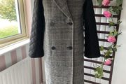 coat byoung herringbone double breast coat (36) oversized 10/12