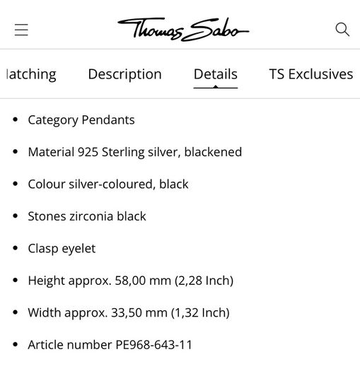 Thomas Sabo Cross Pendant