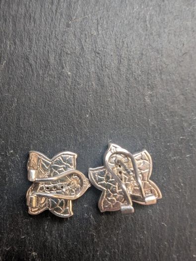 earrings leaf silver
