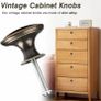24PCS Vintage Cabinet Knobs, Chic Drawer Knobs, Antique Bronze Kitchen Cupboard Handles, 30mm Round Furniture Door Knobs Image 2