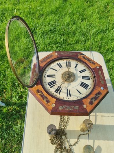 19th-century antique wall clock