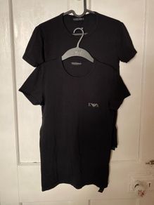 EA7 Emporio Armani Black T Shirts