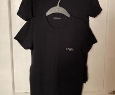 EA7 Emporio Armani Black T Shirts