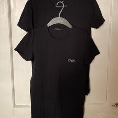 EA7 Emporio Armani Black T Shirts