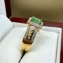 Emerald & Natural Zircon Ring Image 4