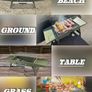 34 x 23 cm Foldable Portable Charcoal Grill, Small Camping Barbecue Charcoal, Picnic Grill, BBQ Grill for Outdoor, Suitable for Gardens, Beaches, Lawns and Table Tops, Green Image 9